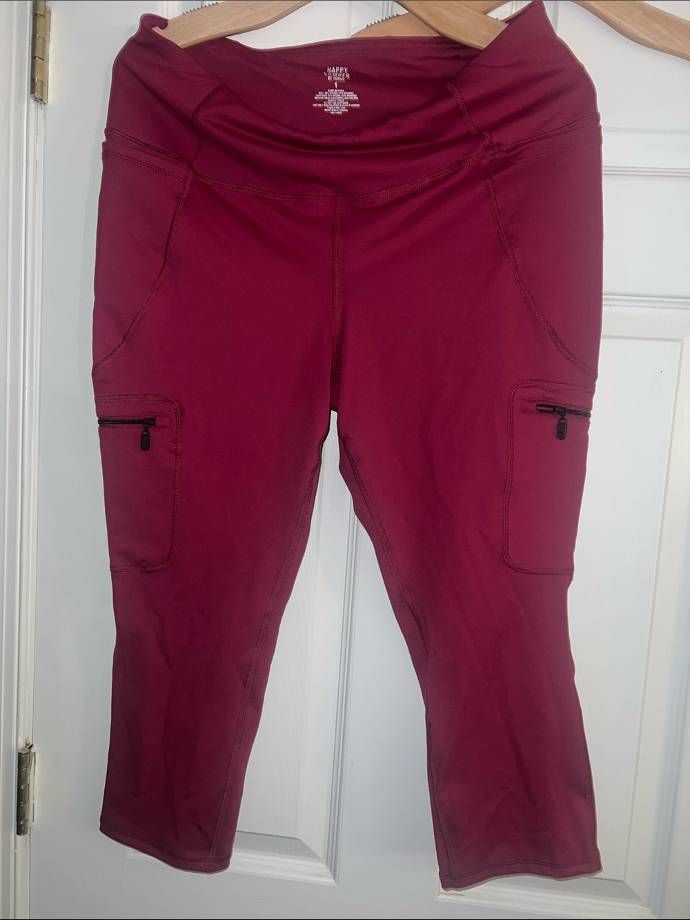 Torrid Cropped Leggings in Deep Burgundy